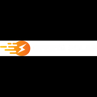 Marca Oferta Solar em fundo laranja, foto institucional da equipe editorial