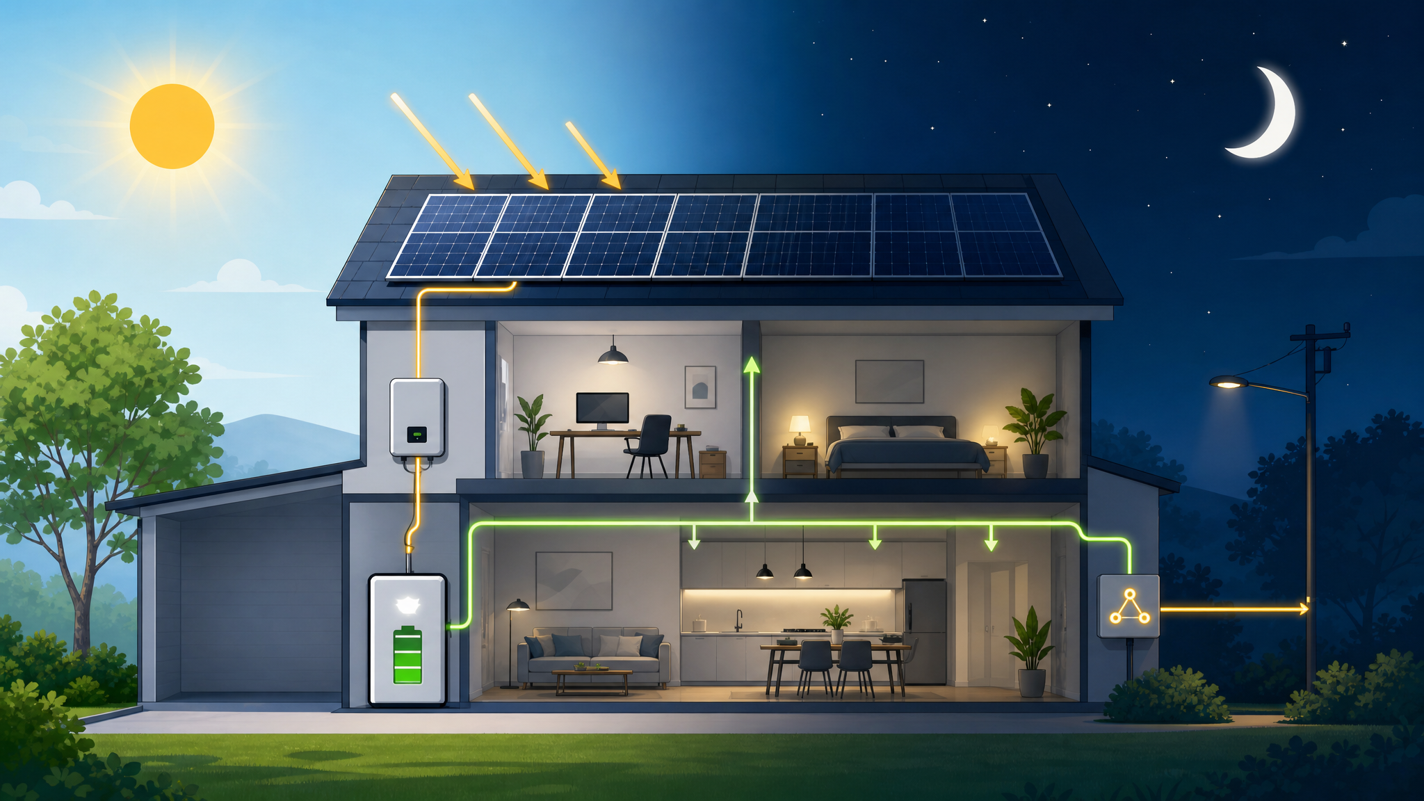 Como funciona o armazenamento de energia solar com bateria residencial