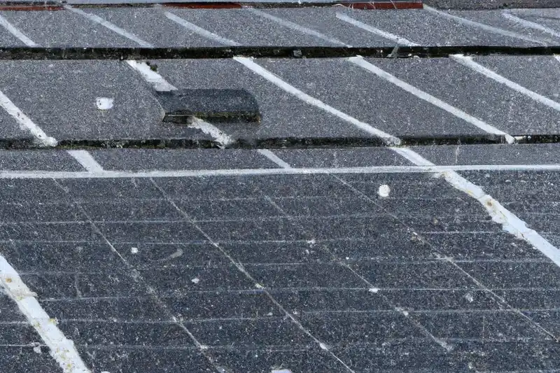 Granizo em painel solar